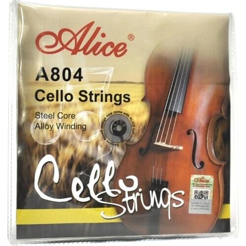 Alice A804 Cello Strings 4-string Set A-1 D-2 G-3 C-4 Steel Core Alloy Winding