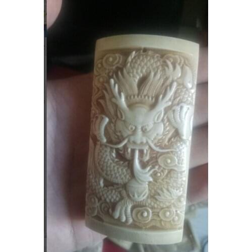 Dongma Zhonghua Dragon carving Buddha brand PENDANT BRAND antler manual carving longduo style collection