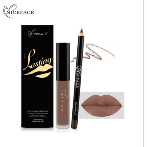 Hot Sale 12 Color Lipstick Lip Gloss Lip Liner Set Lipstick Durable Non-Stick Cup Nude Lips Make Up Liquid Matte Lipstick