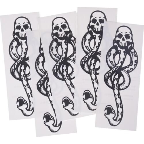 HOT SALE 5PCS Death Eaters Dark Mark Make Up Tattoos Stickers Cosplay Accessories And Dancing Party Dance Arm Art