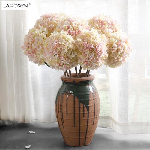 Artificial Hydrangea Silk Flower 1 big flower Bouquet Fleur Artificielle Flores Arrange Table Wedding Home Decor Party accessory