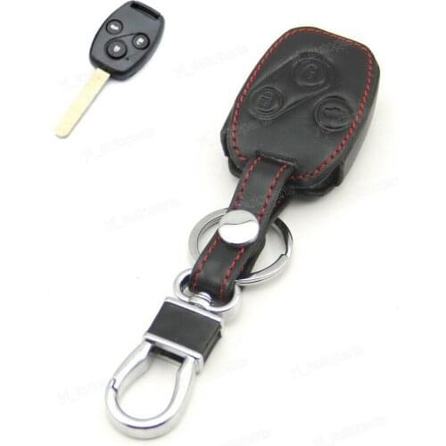 Leather Case Cover Holder Fit For Honda Accord Civic CRV 3 Buttons 4 Remote Key New N5F S0084A MLBHLIK-1T KR55WK49308 N5F-A05TA