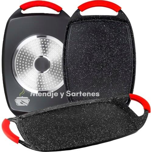 Steakhouse, 47cm kitchen iron, non-stick pure stone, durability, meat, vegetables, fish