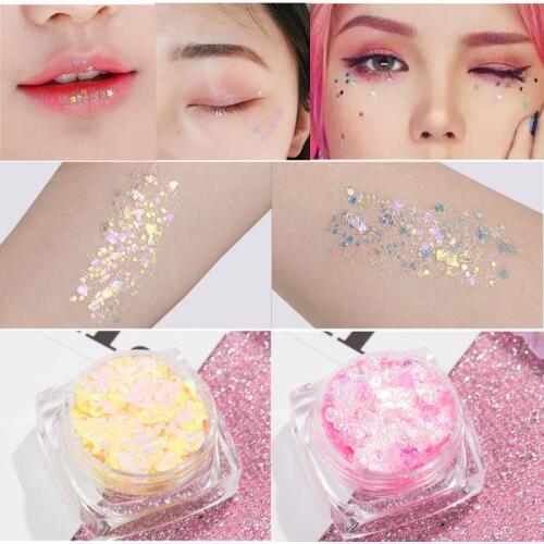 Eye makeup corner star patch sequin gel face sticker glitter powder fairy dust tears paste flash drill TSLM1