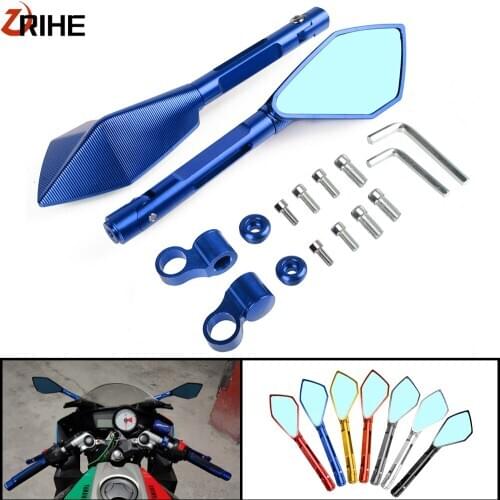 Motorcycle CNC Aluninum Rearview Side Mirror Universal Mirrors For YAMAHA ys 125 150 tmax530 tdm850 fz6n mt10 c8 nmax 155 fazer8
