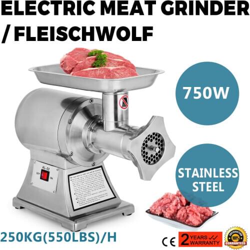 Stainless steel electric meat grinder 750W sausage filling machine meat grinder