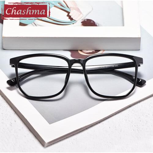 Chashma Transparent Frame Large Cirlce Trend Eyeglasses Frames Men TR90 Flexible Light Spectacles for Women