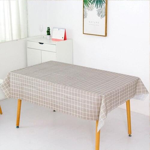 Plastic Table Cloth PVC Waterproof Oilproof Dining Tablecloth Kitchen Decorative Rectangular Coffee Cuisine Party Table Cover