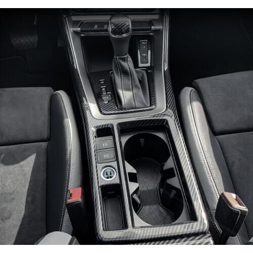 Fit for Audi 19 Q3 interior modification with carbon fiber grain center control gear decoration