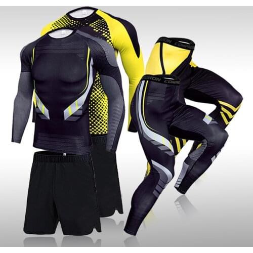 Gym Mens Running Fitness Sportswear Athletic Physical Training Clothes Sports Suits Workout Jogging Rashguard Husband