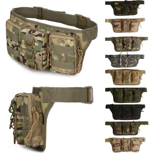 Tactical Men Waist Pack Hiking Waist Bag Outdoor Army Military Hunting Sports Bags Climbing Camping Army Fan Tactical Package