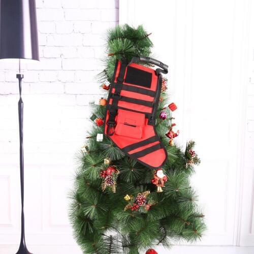 Tactical Molle Christmas Stocking Waterproof Zipper Pouch Tree Hanging Ornament Christmas Gift bag Hunting bag