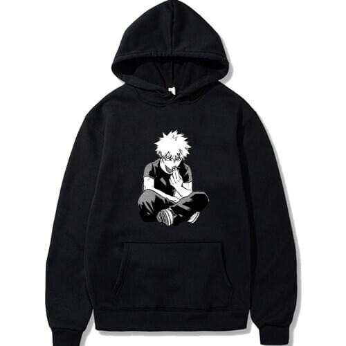 Katsuki Bakugo Hoodies Funny Sweatshirt Streetswear Japanese Anime Tops My Hero Academia