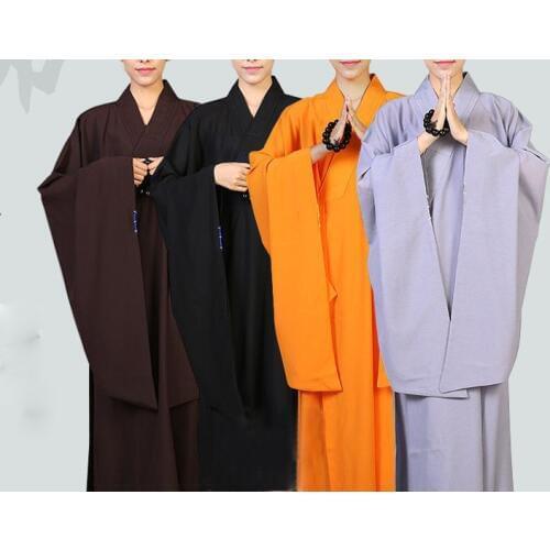Unisex Buddhist shaolin monk robe buddhism zen kung fu clothing HaiQing lay meditation uniforms