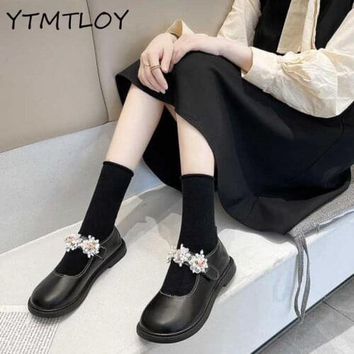 2021 Spring New Simple Retro Thick-soled Flat-bottomed Female Flowers Cute Ladies Sexy Single Shoes