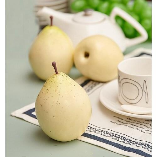 10pcs 9.5cm*8cm High imitation Fake artificial snow pear Fruit model&artificial plastic fake simulated snow pear fruit