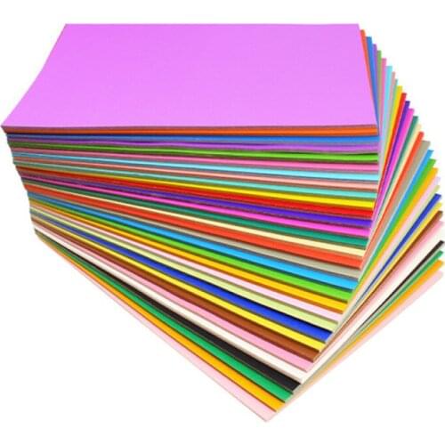 100Pcs Color Hard Cardboard Paper Painting Decoration Scrapbooking DIY Handmade Background Kindergarten Drawing Paper