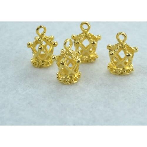 15pcs Gold color crown Charms Necklace Pendant Bracelet Jewelry Making Handmade Crafts diy Supplies 18*13mm N203