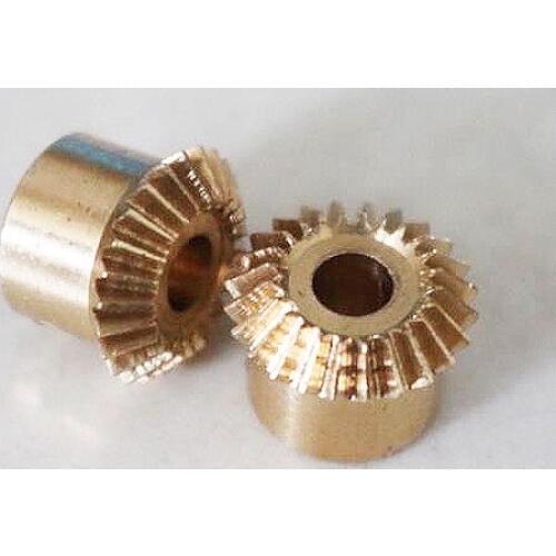 2Pieces/Lot Inner hole:2mm 0.5M-13T Copper Bevel Gear Small Mini Module Gear