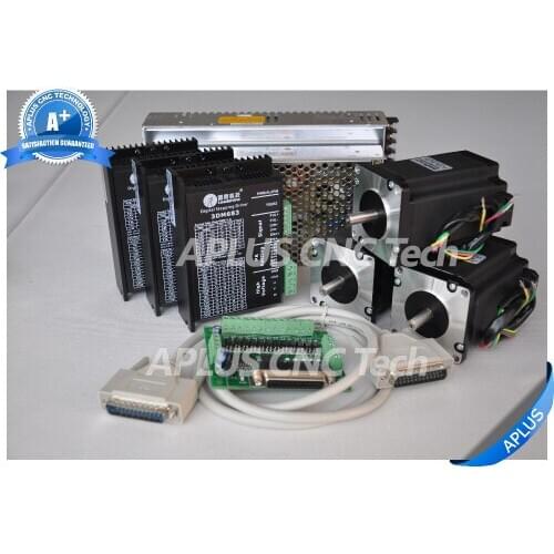3-Axis NEMA 24 3 Phase Stepper Motor 228oz-in & Driver 3DM683 & 48V Power Supply Kit