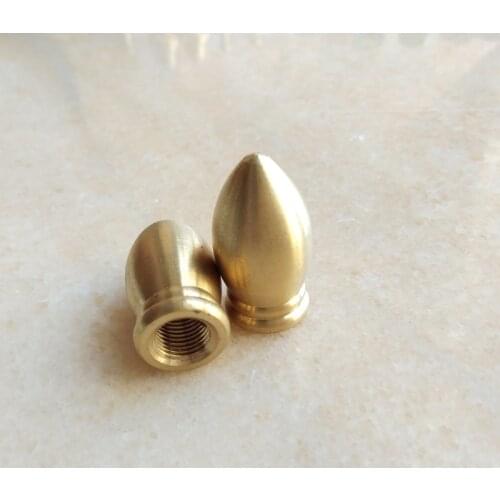 4pieces/lot raw brass M10 18x32mm bullet nut/cartridge nut for vintage lamps chandelier lamp decoration lighting accessories