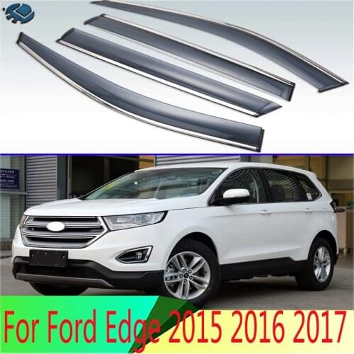 For Ford Edge 2015 2016 2017 Plastic Exterior Visor Vent Shades Window Sun Rain Guard Deflector 4pcs