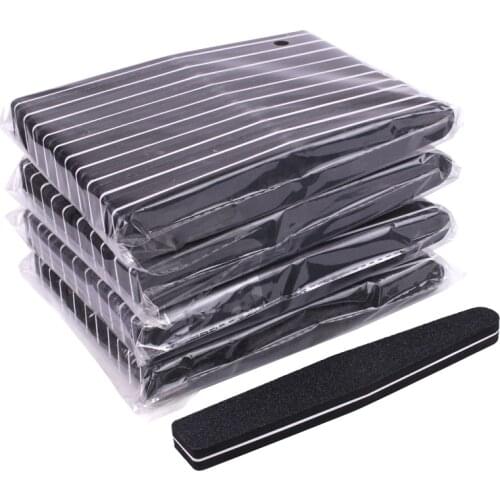 50Pcs Sponge Professional Nail File 100/180 Block Sandpaper Diamond Nail Sanding Block Gel Polishing Washable Manicure Care Tool