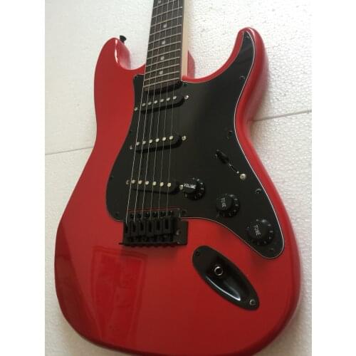 Free delivery / red color black guard high quality st Guitar / China Electric Guitar