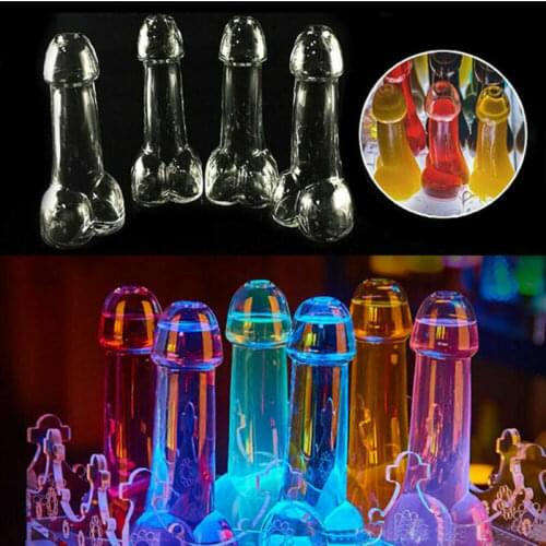 Penis Shaped Wine Glass Clear Crystal Glass Cup Party Drinking Beer Cocktail Mug