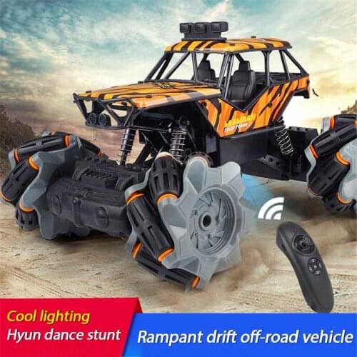 Childrens 2.4G Remote Control High Speed Four-wheel Drive Off-road Vehicle Drifting Stunt Lateral Sliding Light For Kids Gift