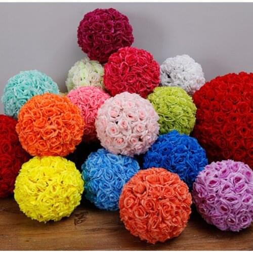 Road lead decor wedding flower ball decoration party flower buqets for roman pillar or 30cm wedding kissing ball 12pcs/lot
