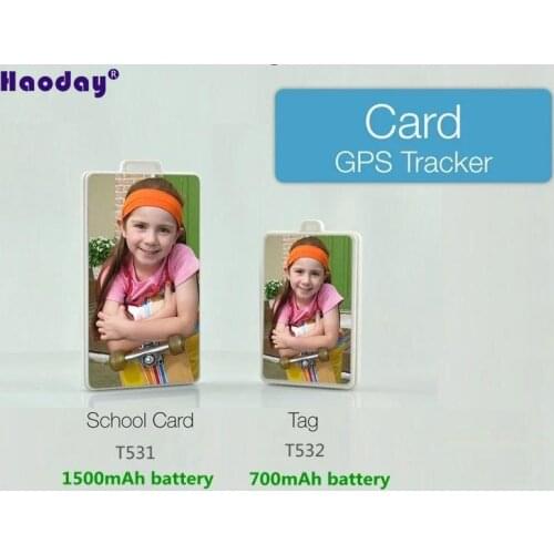 High Quality students senior kid with sos School photo ID card T531 tag T532 GPS Tracker Waterproof Free App for Android and IOS
