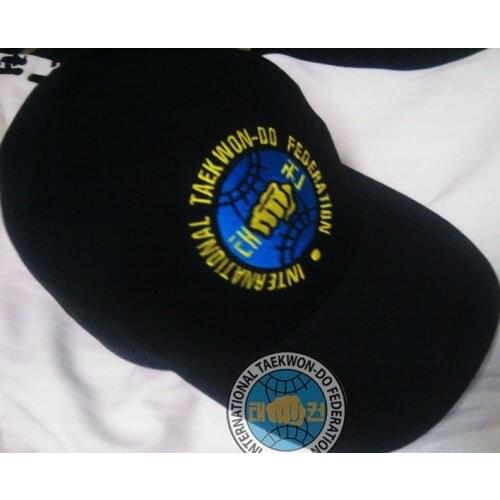 ITF pure cotton embroidery Taekwondo clothing (HAT) highlights the four seasons of ITF essential childrenCan adjust the size of