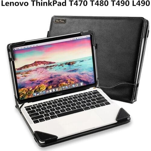 For 14 inch Lenovo ThinkPad T470 T480 T490 L490 Notebook Computer Protection Leather Case