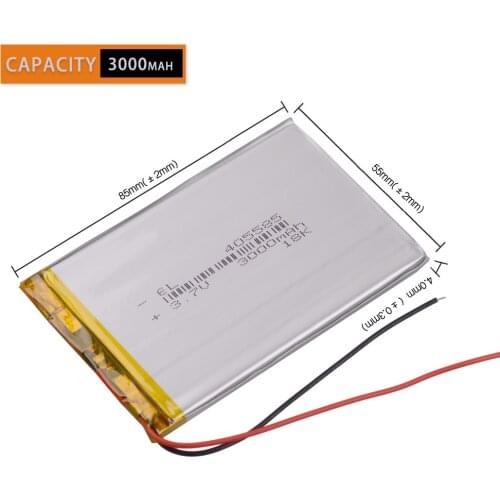 405585 3.7V 3000mAh Rechargeable li Polymer Li-ion Battery For Telephone Power Bank E-book GPS PDA DVD tablet PC MID 045585
