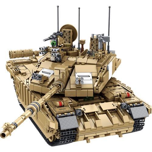 MEOA NEW 632008 Military WW2 Series 1687PCS Challenger II Main Battle Tank Set Building Blocks Assembly Military Bricks Toys Boy
