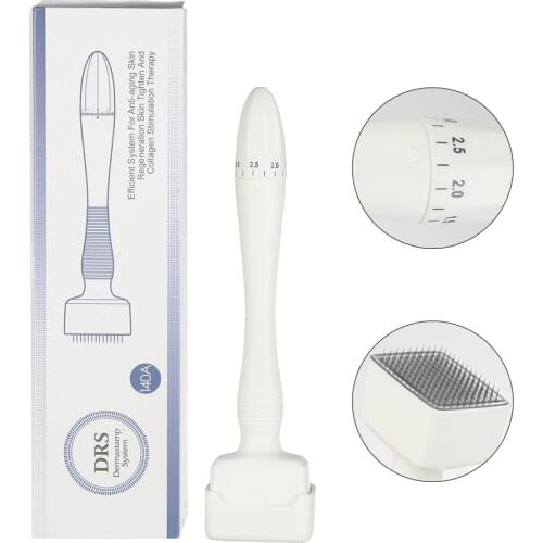 Adjustable 140 Pins Micro Needle Derma Roller Stamp Microneedling Anti-Aging Wrinkle Blackhead Remover Beauty Skin Care Tools
