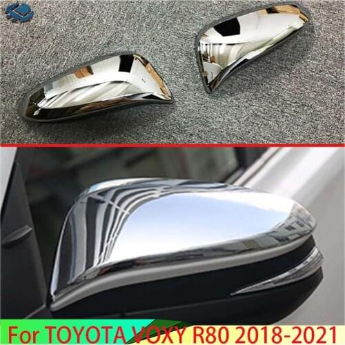 For TOYOTA VOXY/NOAH R80 2018 2019 ABS Chrome Door Side Mirror Cover Trim Rear View Cap Overlay Molding Garnish