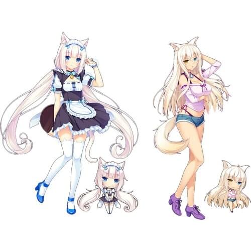 Three Ratels CA62 NEKOPARA_CHRONICLE Cute cats ear girls Waterproof Decal Vinyl auto Wrap car stickers wall decals for gamers