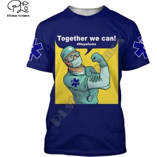 PLstar Cosmos Newest Emergency Medical Service EMS 3D Print T-shirt Harajuku Streetwear Men/Women Short Sleeve Drop Shipping E32