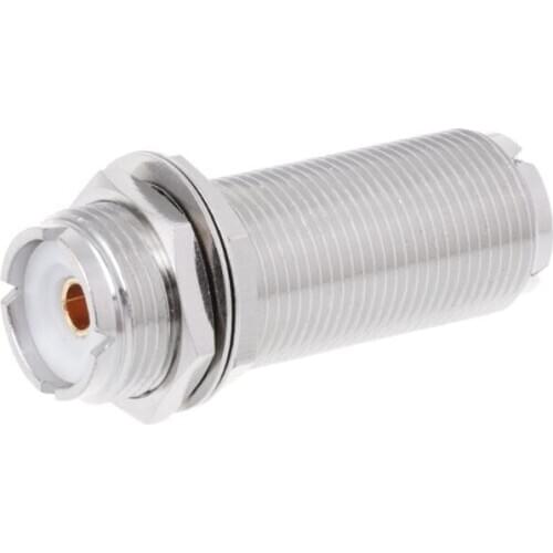 2021 New UHF SO239 Female To Female Jack Nut Bulkhead Panel Mount Adapter Connector Straight F/F