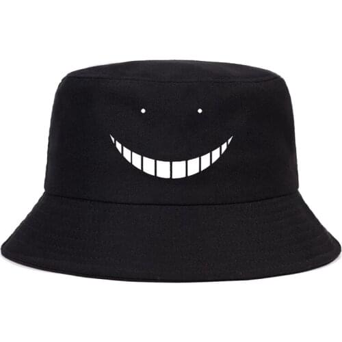 Harajuku Men and women Anime Assassination Classroom Panama Bucket Hat Summer Sport Cap Sun Visor Fishing Casual Fisherman Hats