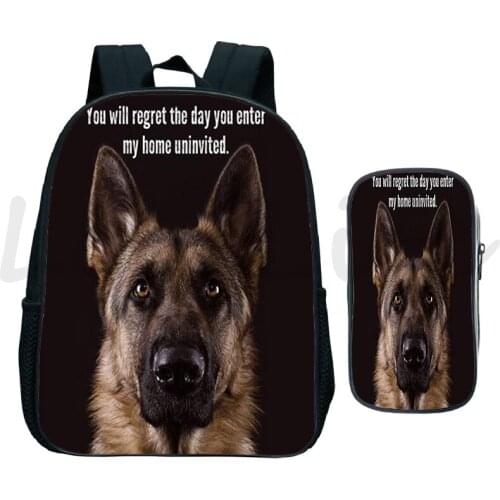 Bulldog Backpack Toddler Husky Dog Kindergarten Bag dog SchoolBag German Shepherd Primary Bag Boston Terrier Knapsack 2 Pcs/set
