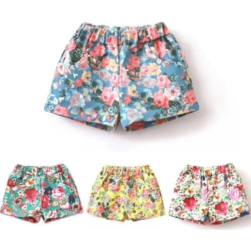 Girls Summer Floral Shorts Big Kids Childrens Casual Hot Pants Baby Shorts 3 5 8 10 12 Years Childrens Clothing