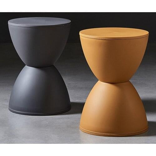 Nordic plastic stool living room round ottomans modern casual simple thickening household stool bathroom shoes creative stool