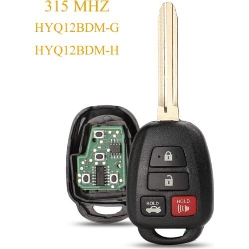 Kutery 4 Buttons Smart Remote Car Key Fob 315Mhz For Toyota CAMRY 2012 2013 2014 2015 Corolla HYQ12BDM-G HYQ12BDM-H