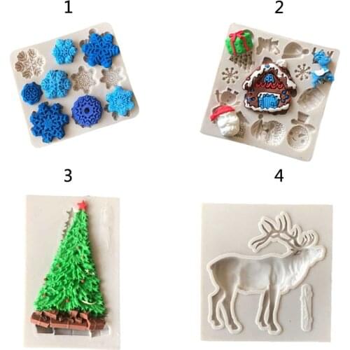 Sugarcraft Christmas Snowflake Silicone mold fondant mold cake decorating tools chocolate gumpaste mold