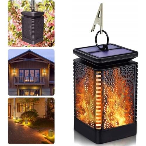 LED Solar Flame Lamp Outdoor Torch White Lights Waterproof Landscape Lawn Lamp Dancing Flicker Lights For Garden Decor