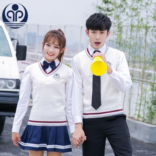 Junior Senior High School Uniform Students School Clothes Teenager Chorus Clothing Girls Shirt+coat+Skirt JK Uniform D-0603