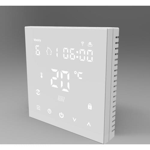 WiFi Thermostat Temperature Controller LCD Touch Screen Backlight for Electric Heating Works with Alexa Google Home